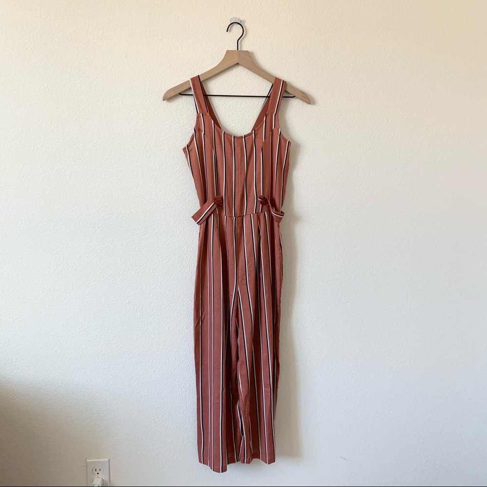 Planet Gold Striped Jumpsuit